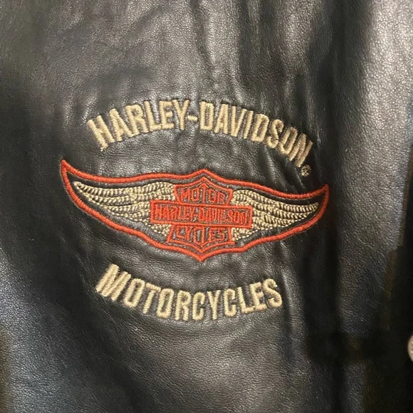 Harley-Davidson Sz L Men’s Black Leather Winged Jacket - Picture 9 of 15